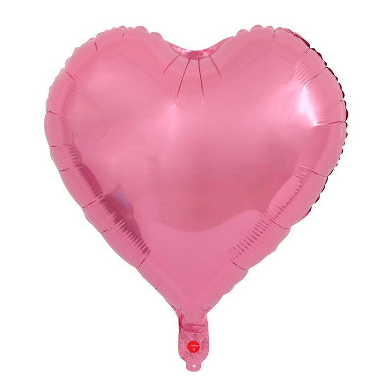 2Pcs 18" Heart Foil Balloons Mylar Love Heart Helium Balloons Pearl Pink