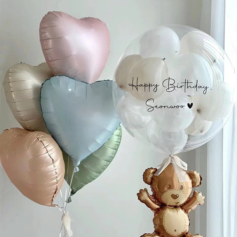 2Pcs 18" Heart Foil Balloons Mylar Love Heart Helium Balloons Baby Pink