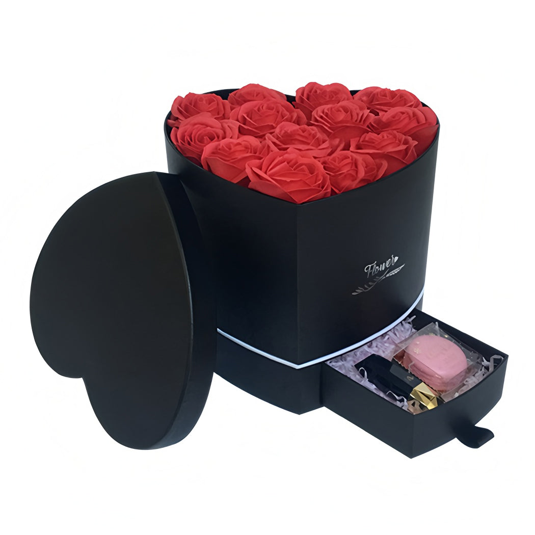 Heart Shaped Boxes For Flowers Floral Boxes With Lids Black