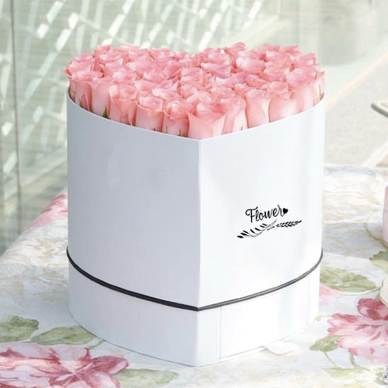 Heart Shaped Boxes For Flowers Floral Boxes With Lids White