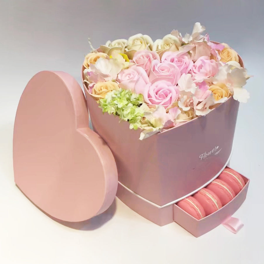 Heart Shaped Boxes For Flowers Floral Boxes With Lids Pink