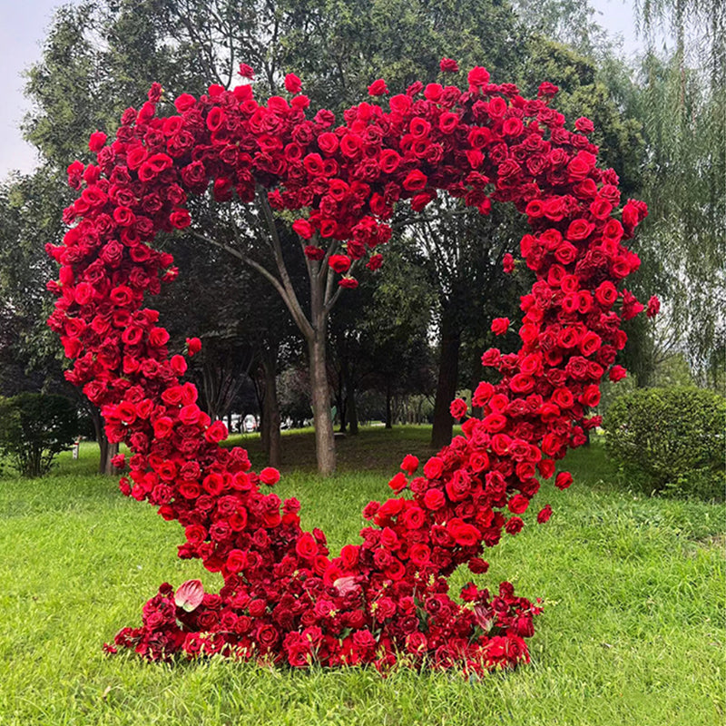 Heavy Duty Gold Metal Heart Shape Wedding Arch Photo Backdrop Stand 6.56ft
