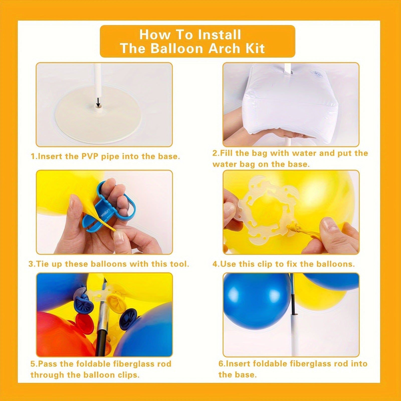 Heavy Duty DIY Balloon Arch Stand Kit 10Ft