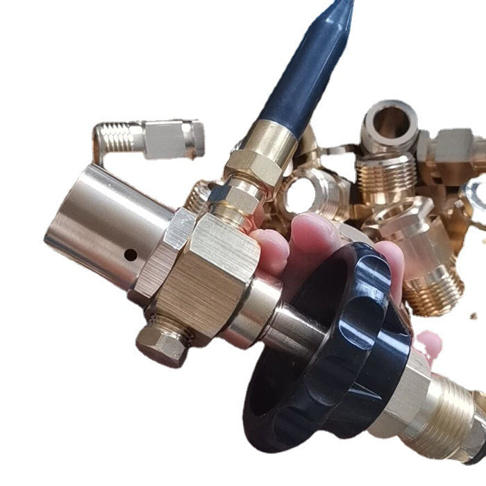 Helium Latex Balloon Filler Air Flow Inflator Regulator With Gauge For CGA580 Tank Valve Balloon Helium Tank Regulator Filler Valve