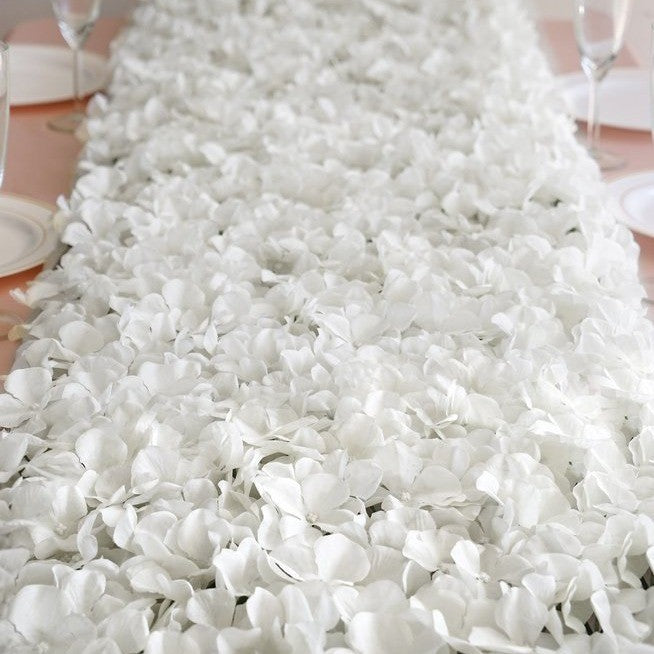 4 Pc Hydrangea Flower Wall Mat Backdrop 11 Sq ft White