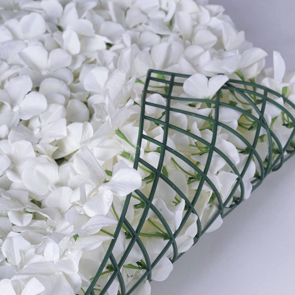 4 Pc Hydrangea Flower Wall Mat Backdrop 11 Sq ft White