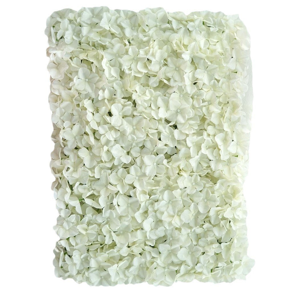 4 Pc Hydrangea Flower Wall Mat Backdrop 11 Sq ft Milky White