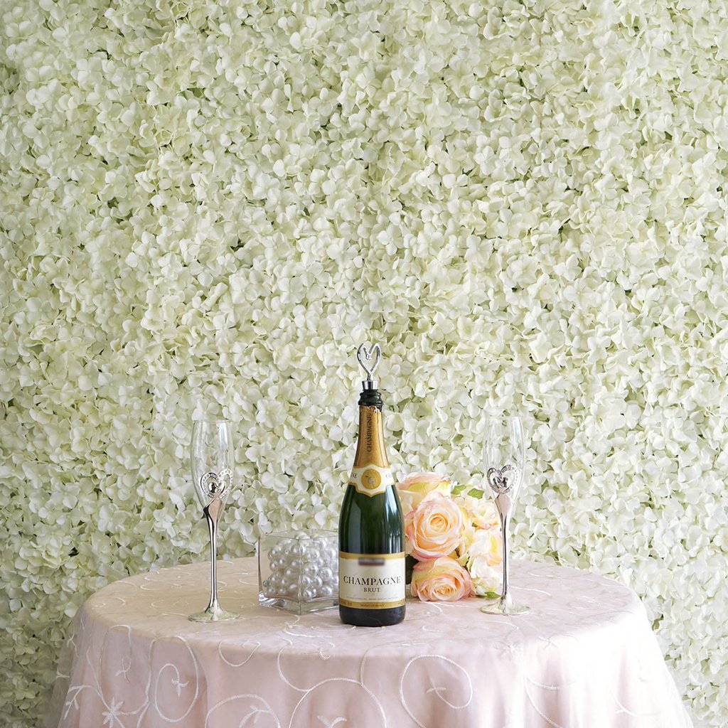 4 Pc Hydrangea Flower Wall Mat Backdrop 11 Sq ft Milky White