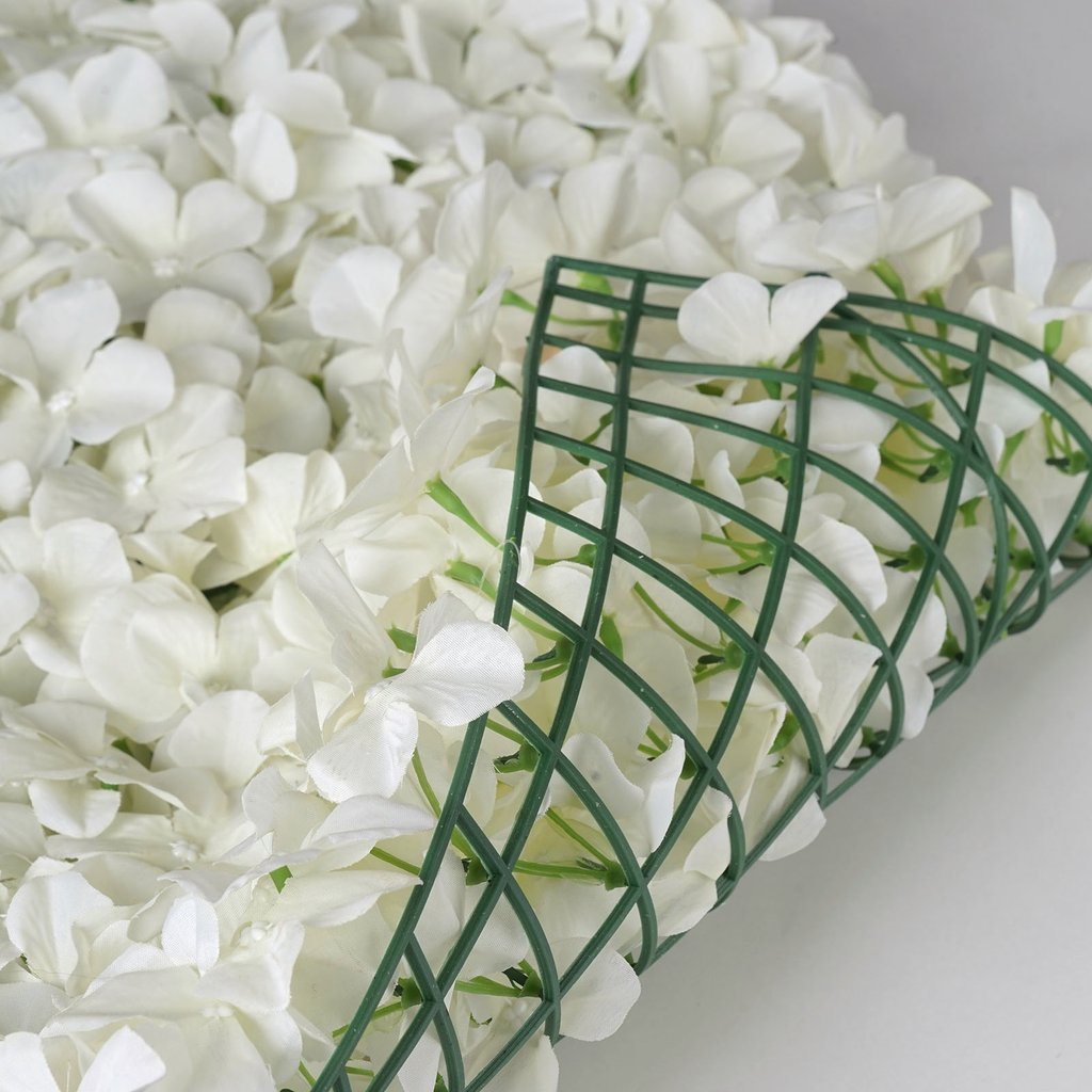 4 Pc Hydrangea Flower Wall Mat Backdrop 11 Sq ft Milky White