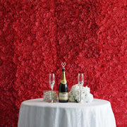 4 Pc Hydrangea Flower Wall Mat Backdrop 11 Sq ft Red
