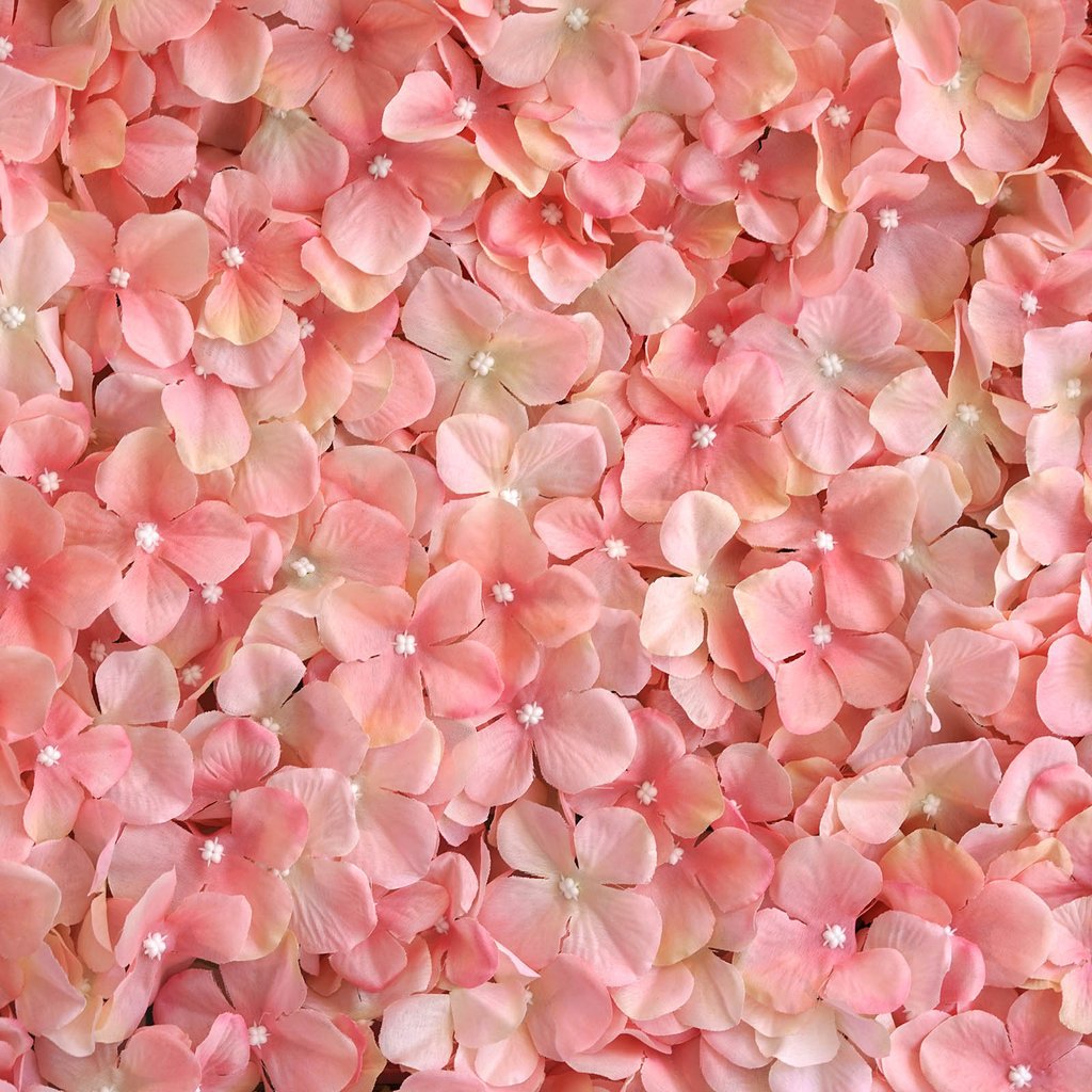 4 Pc Hydrangea Flower Wall Mat Backdrop 11 Sq ft Blush