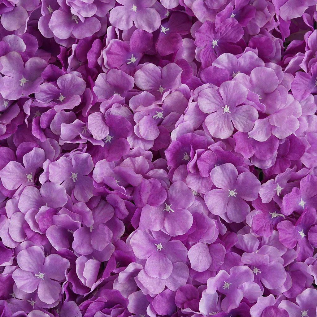 4 Pc Hydrangea Flower Wall Mat Backdrop 11 Sq ft Purple