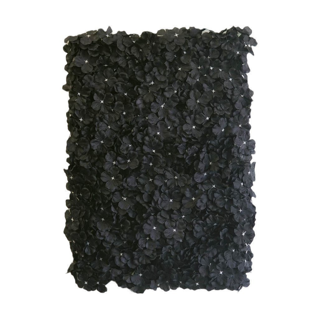4 Pc Hydrangea Flower Wall Mat Backdrop 11 Sq ft Black