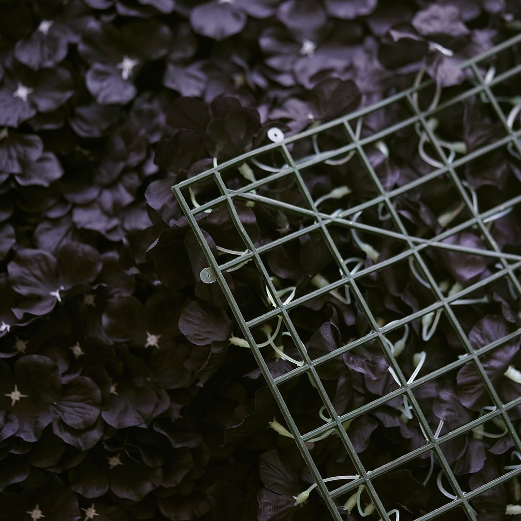 4 Pc Hydrangea Flower Wall Mat Backdrop 11 Sq ft Black