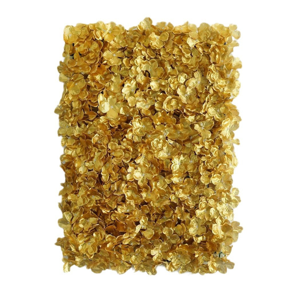 4 Pc Hydrangea Flower Wall Mat Backdrop 11 Sq ft Gold