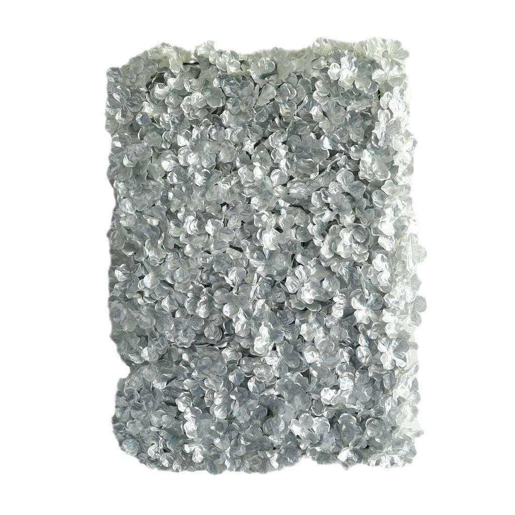 4 Pc Hydrangea Flower Wall Mat Backdrop 11 Sq ft Silver