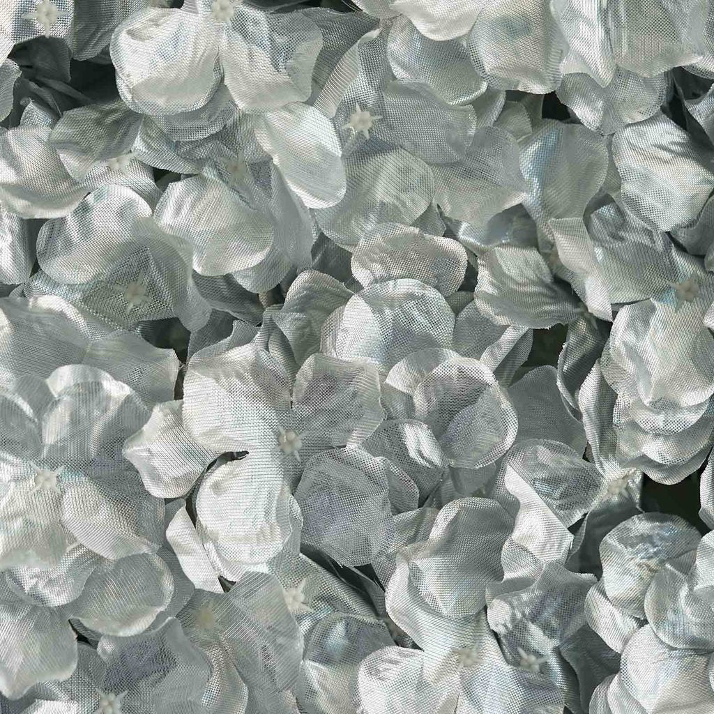 4 Pc Hydrangea Flower Wall Mat Backdrop 11 Sq ft Silver