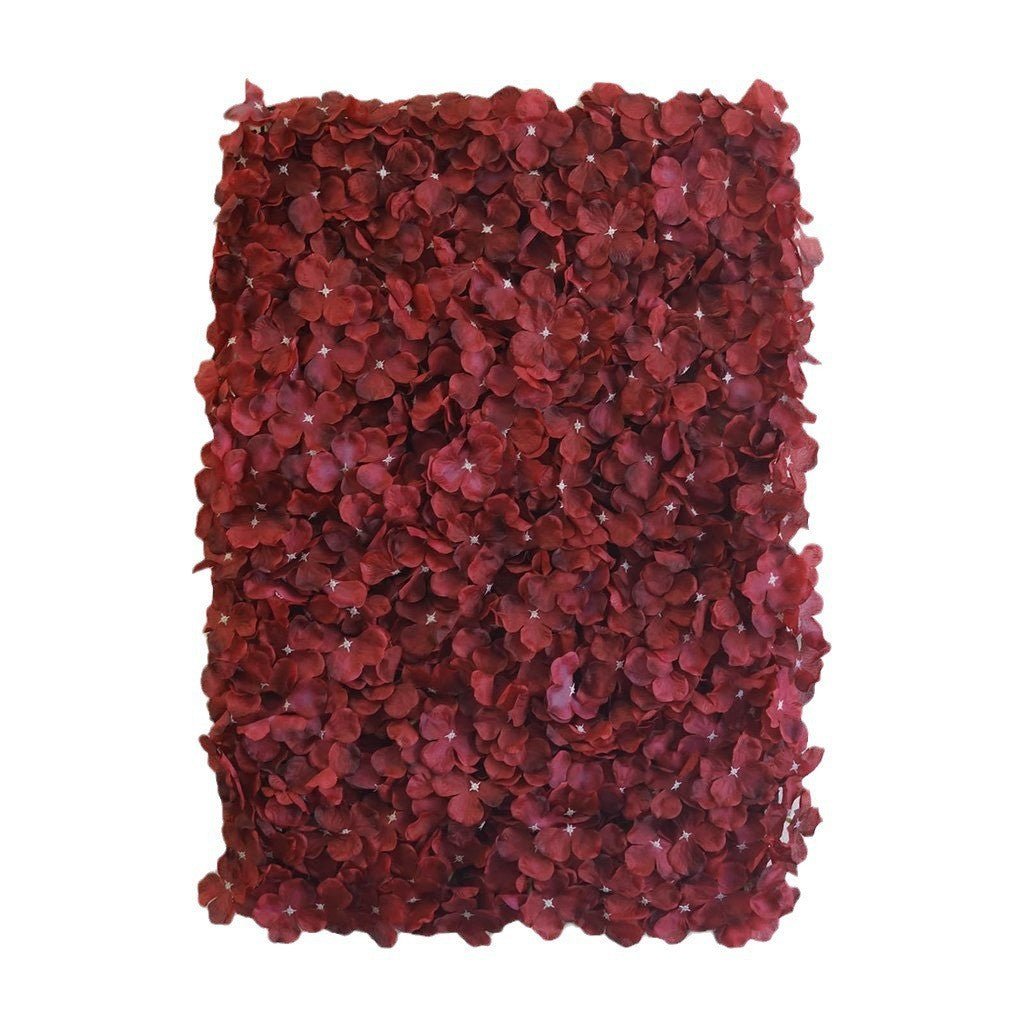 4 Pc Hydrangea Flower Wall Mat Backdrop 11 Sq ft Burgundy