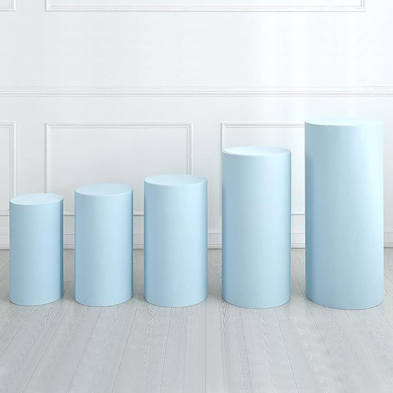 Party cylindrical display stand cover, metal cylindrical base display stand cover, round elastic base cover, suitable for birthdays and weddings.