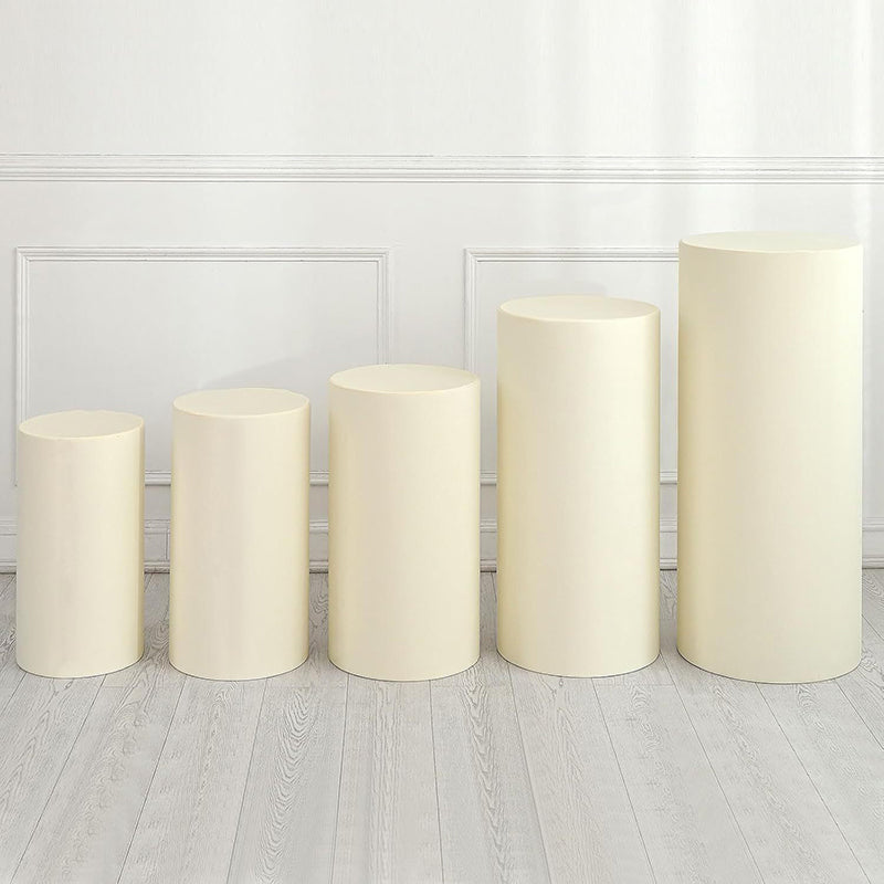 Party cylindrical display stand cover, metal cylindrical base display stand cover, round elastic base cover, suitable for birthdays and weddings.