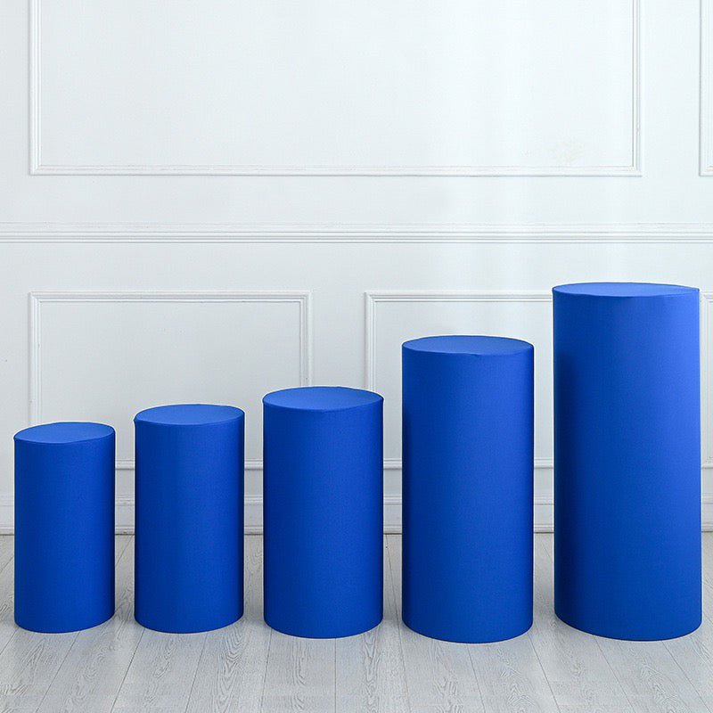 Party cylindrical display stand cover, metal cylindrical base display stand cover, round elastic base cover, suitable for birthdays and weddings.