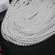 10 Pc Faux Mother of Pearls Beads Vase Fillers in 8mm White