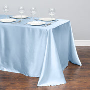 Satin Rectangular 90"x156" Tablecloth Indigo