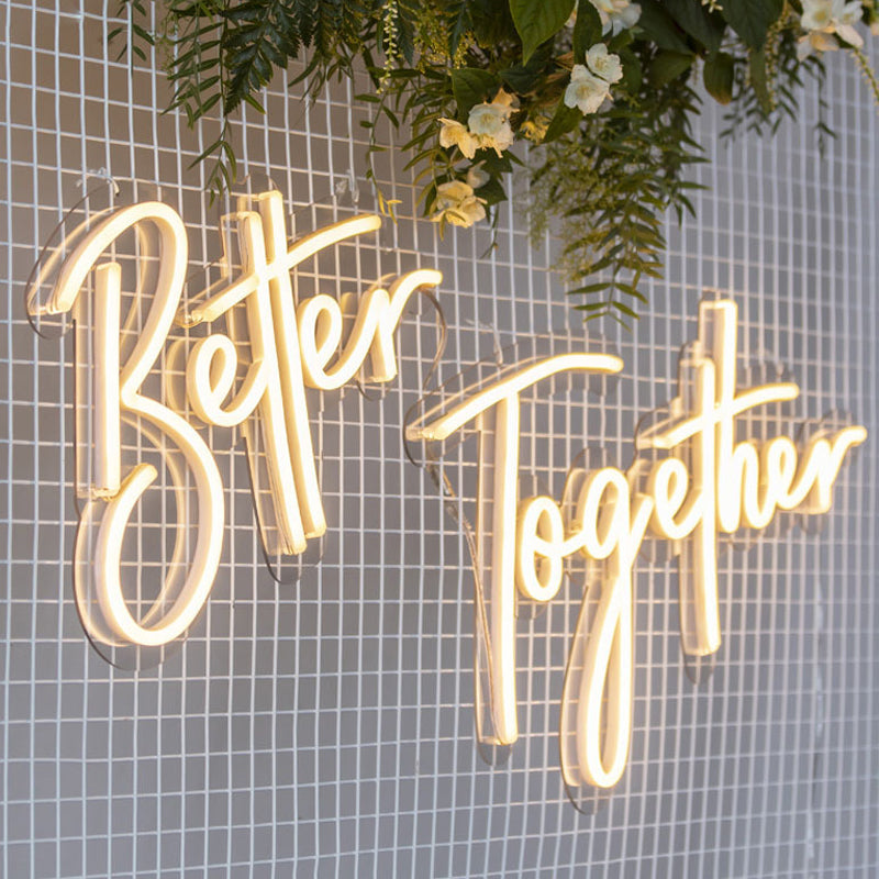 Better Together LED Neon Light Sign With Chain 32"