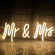 Mr & Mrs LED Neon Light Sign With Chain 33"