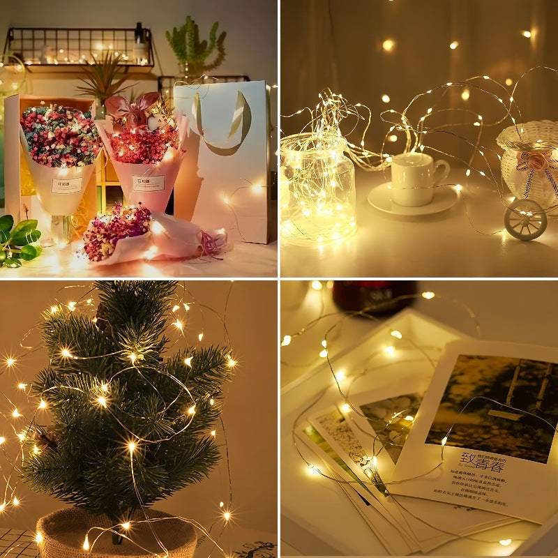 20 LED Starry Bright String Lights 90" Micro Fairy Lights Colorful - Battery Operated