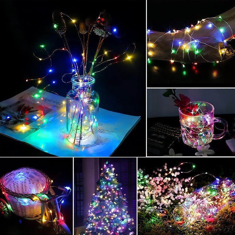 20 LED Starry Bright String Lights 90" Micro Fairy Lights Colorful - Battery Operated