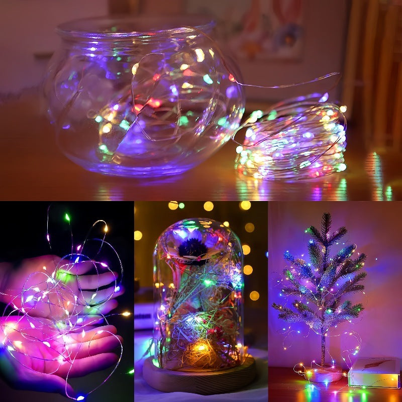 20 LED Starry Bright String Lights 90" Micro Fairy Lights Colorful - Battery Operated