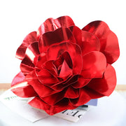 16" Red Simulated Rose Flower Wall Decoration 4Pcs