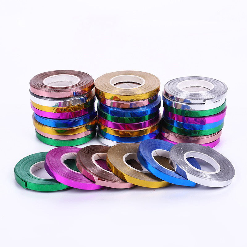 10 Rolls  Glossy Curling Ribbon Balloon String 1/5" X 11 Yards Per Roll Curling Ribbons for Gift Wrapping Christmas Decorations, Birthday Party Bows Crafts