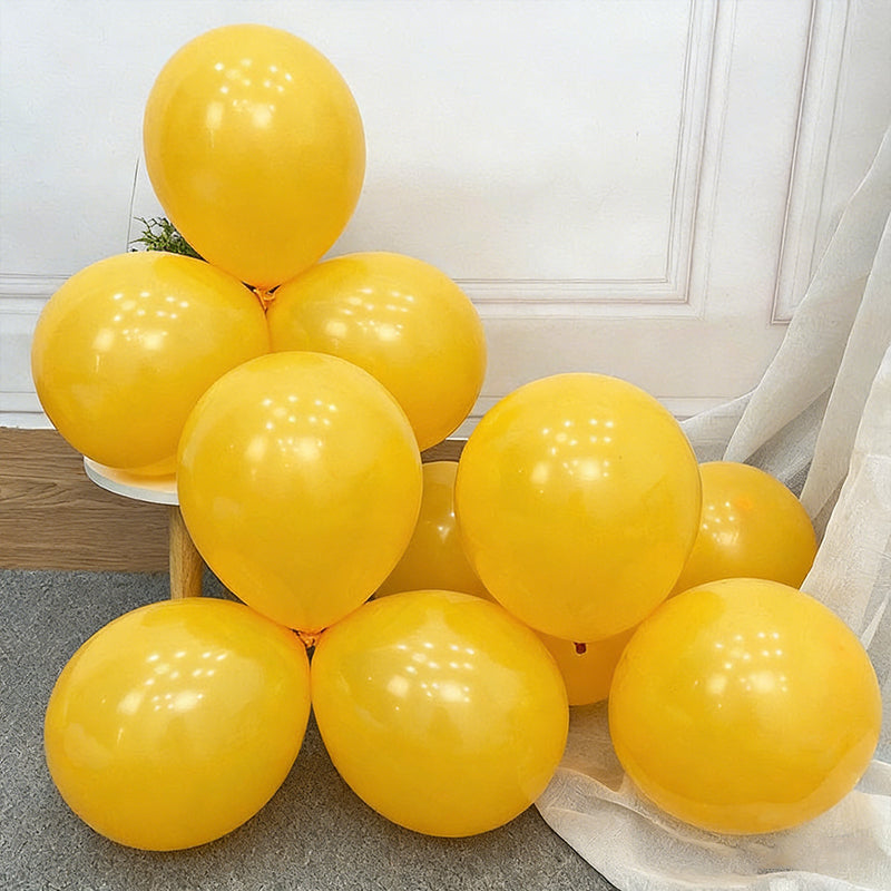 Lemon Yellow Balloons Mustard Yellow Latex Party Balloons for Birthday Baby Shower Graduation Wedding Gender Reveal Anniversary Party Decorations