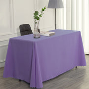 Economy Polyester Tablecloth 90"x132" Oblong Rectangular Light purple
