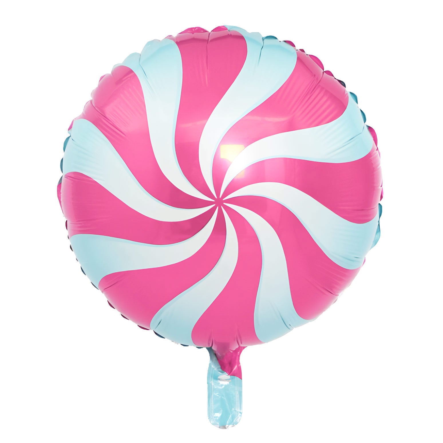 5Pcs 18" Round Mylar Foil Sweet Candy Balloons Swirl Pink
