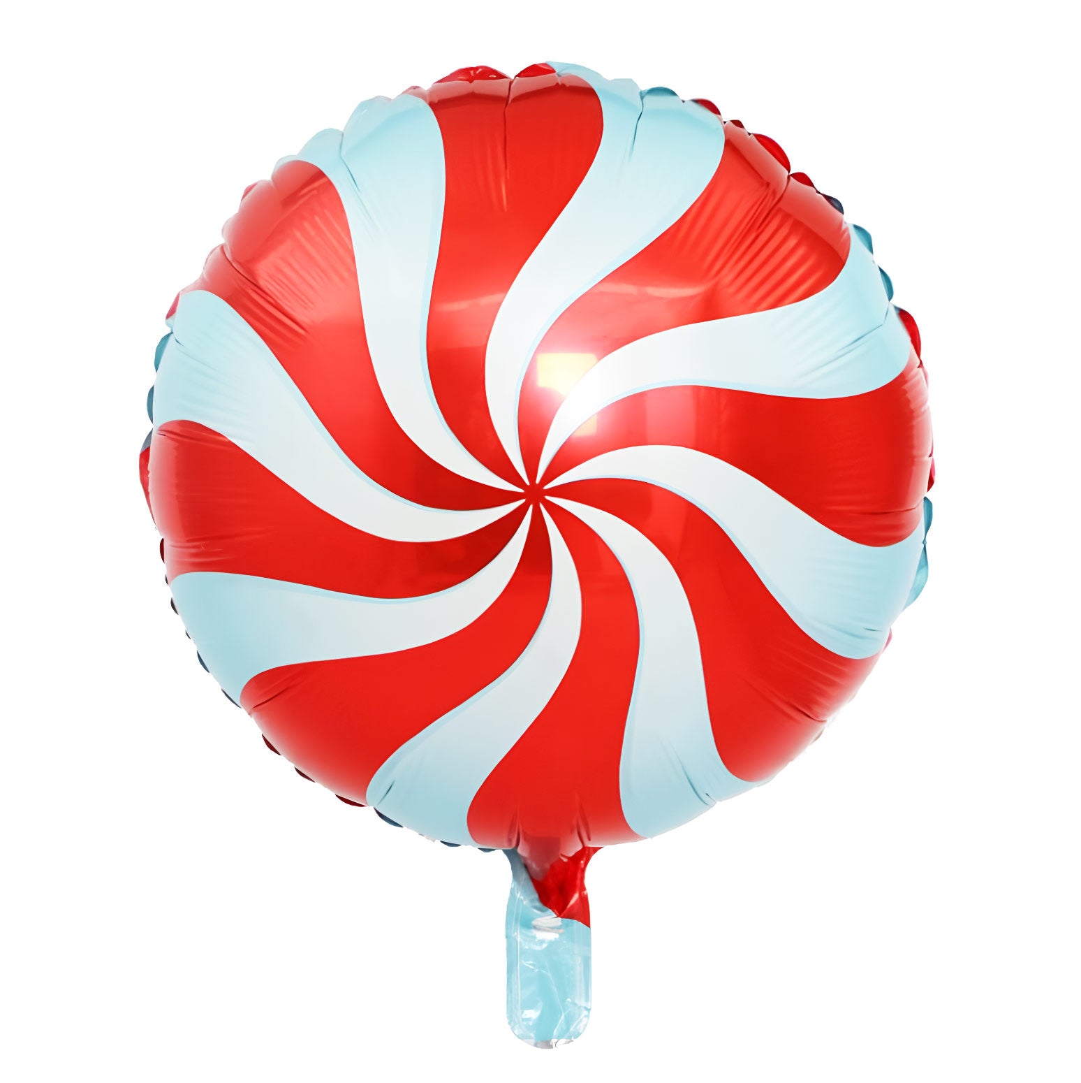 5Pcs 18" Round Mylar Foil Sweet Candy Balloons Swirl Red
