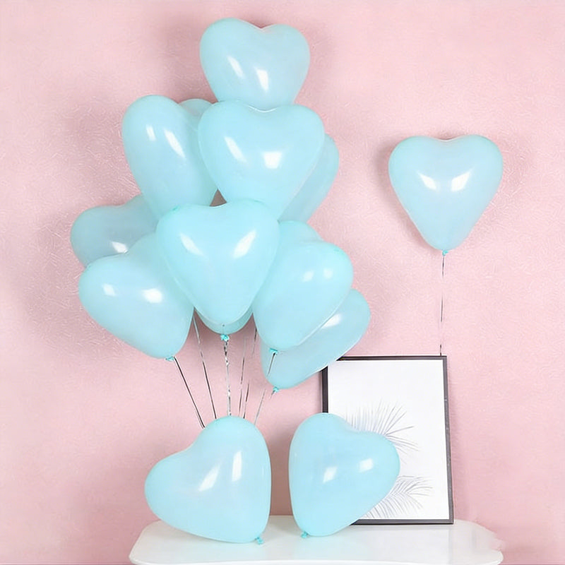 100 Pcs 12 Inch  Heart-Shaped Macaron Latex Balloons Romantic Love Heart Balloons Decorations for Valentine's Day  Anniversary Wedding Bridal Shower Proposal Birthday Party Favor