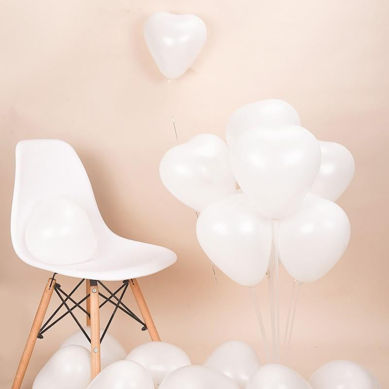 100 Pcs 12 Inch  Heart-Shaped Macaron Latex Balloons Romantic Love Heart Balloons Decorations for Valentine's Day  Anniversary Wedding Bridal Shower Proposal Birthday Party Favor