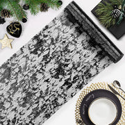 Mesh Polyester 108"X11" Table Runner Metallic Black