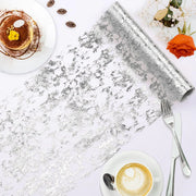 Mesh Polyester 108"X11" Table Runner Metallic Silver