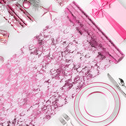 Mesh Polyester 108"X11" Table Runner Metallic Pink