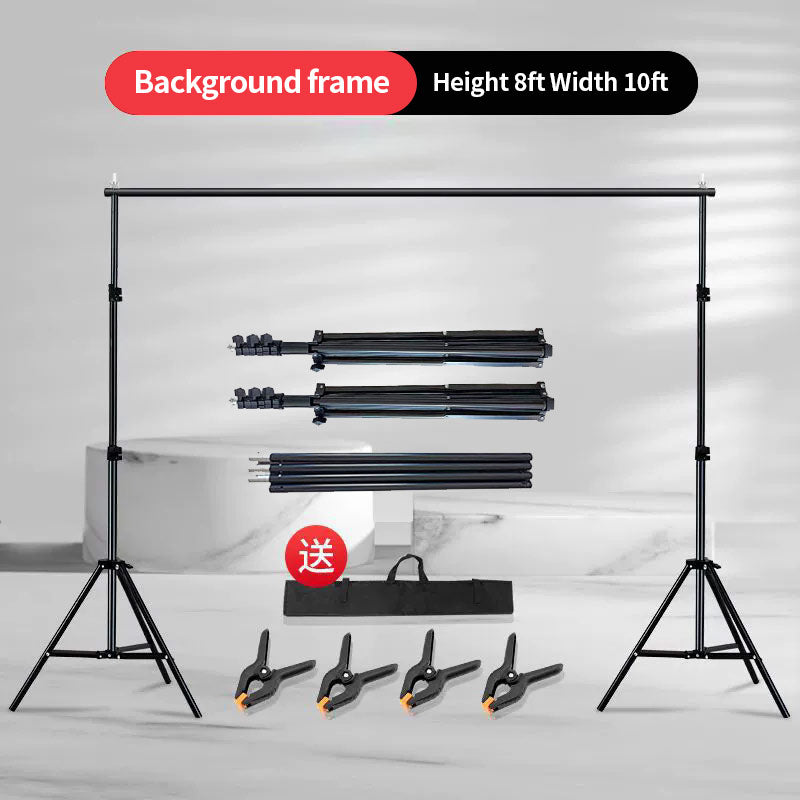 Metal Adjustable Pipe and Drape Photography Backdrop Stand Kit 8ftX10ft