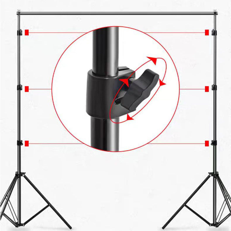 Metal Adjustable Pipe and Drape Photography Backdrop Stand Kit 10ft