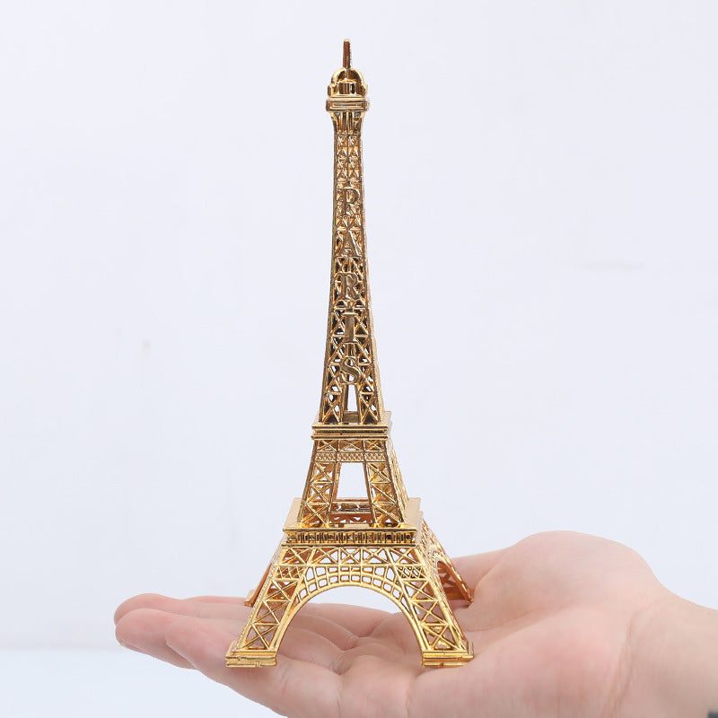 Metal Eiffel Tower Table Centerpiece 10" Bronze