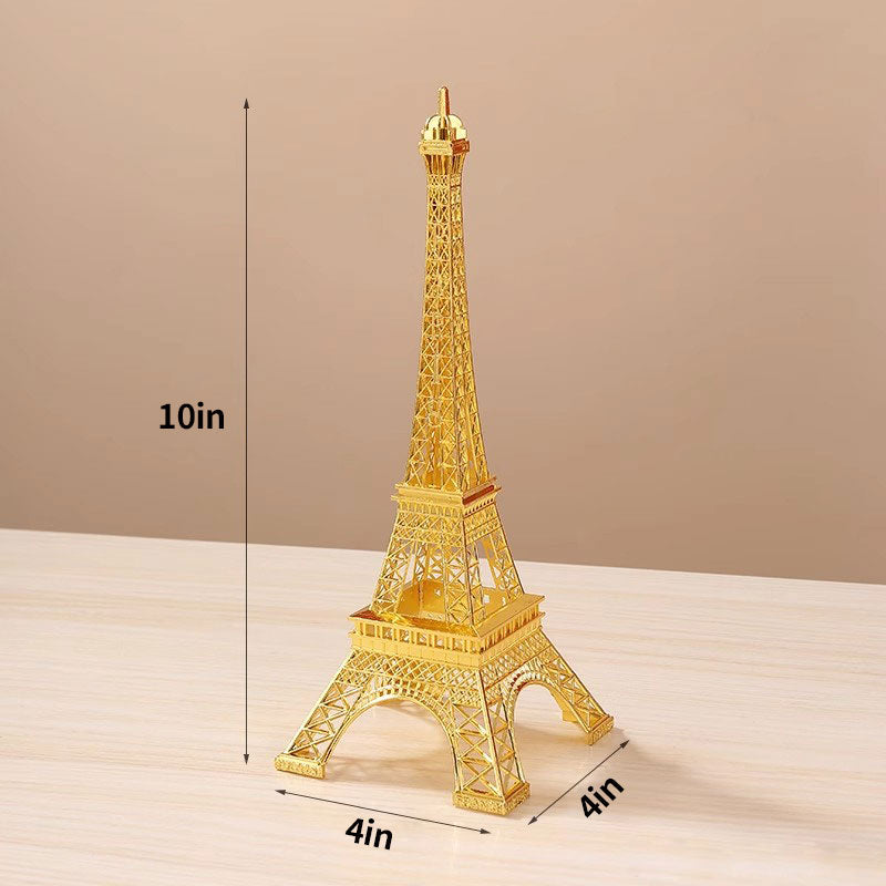 Metal Eiffel Tower Table Centerpiece 10" Bronze