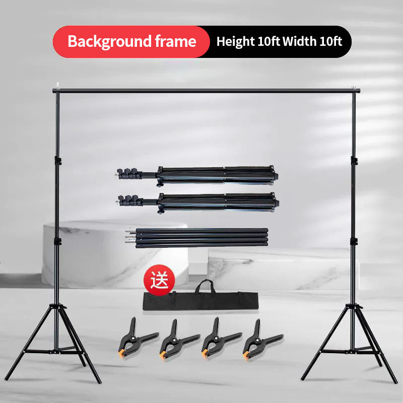 Metal Adjustable Pipe and Drape Photography Backdrop Stand Kit 10ft