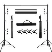 Metal Adjustable Pipe and Drape Photography Backdrop Stand Kit 10ft
