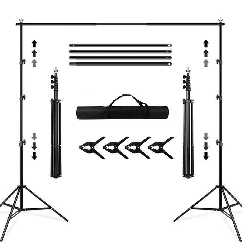 Metal Adjustable Pipe and Drape Photography Backdrop Stand Kit 10ft